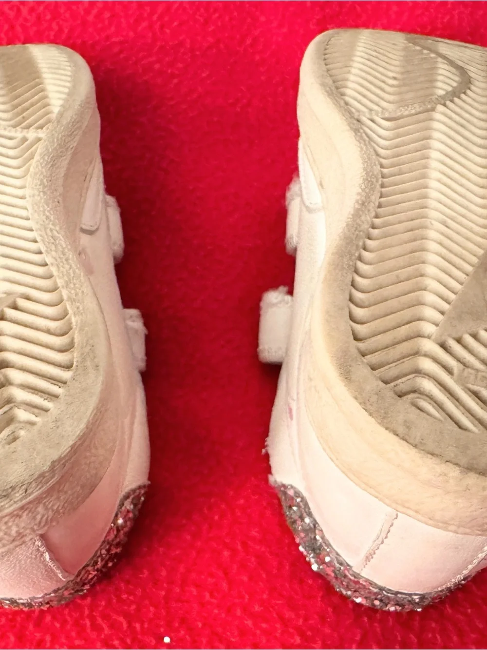 Golden Goose Girls June Sneakers Glitter Star Nappa Leather Size 25 Baby/Toddler